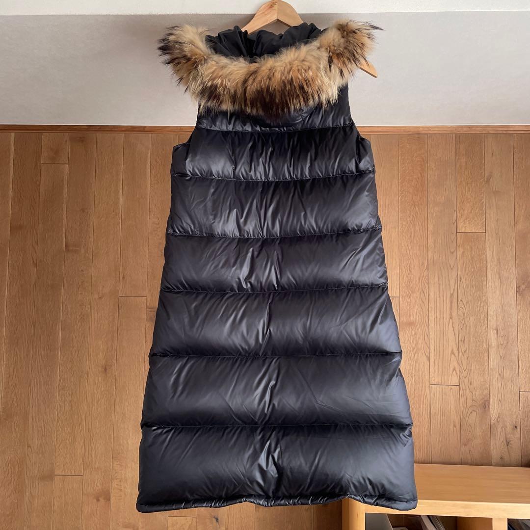 Theory セオリー フード付き ロング　ダウンベスト 黒 ブラック 　ジレ