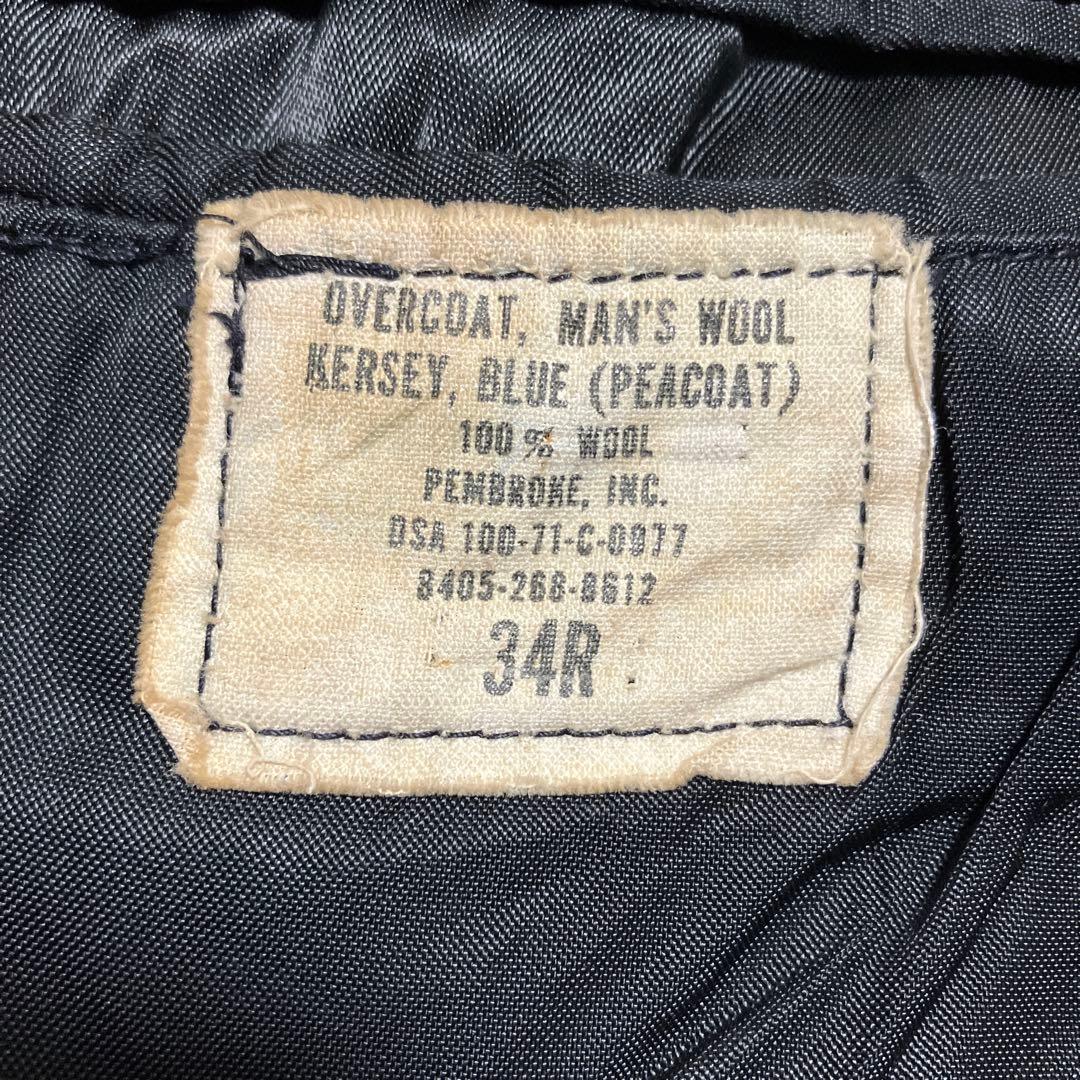 70年代 ウールピーコート USネイビー 米海軍 メンズS