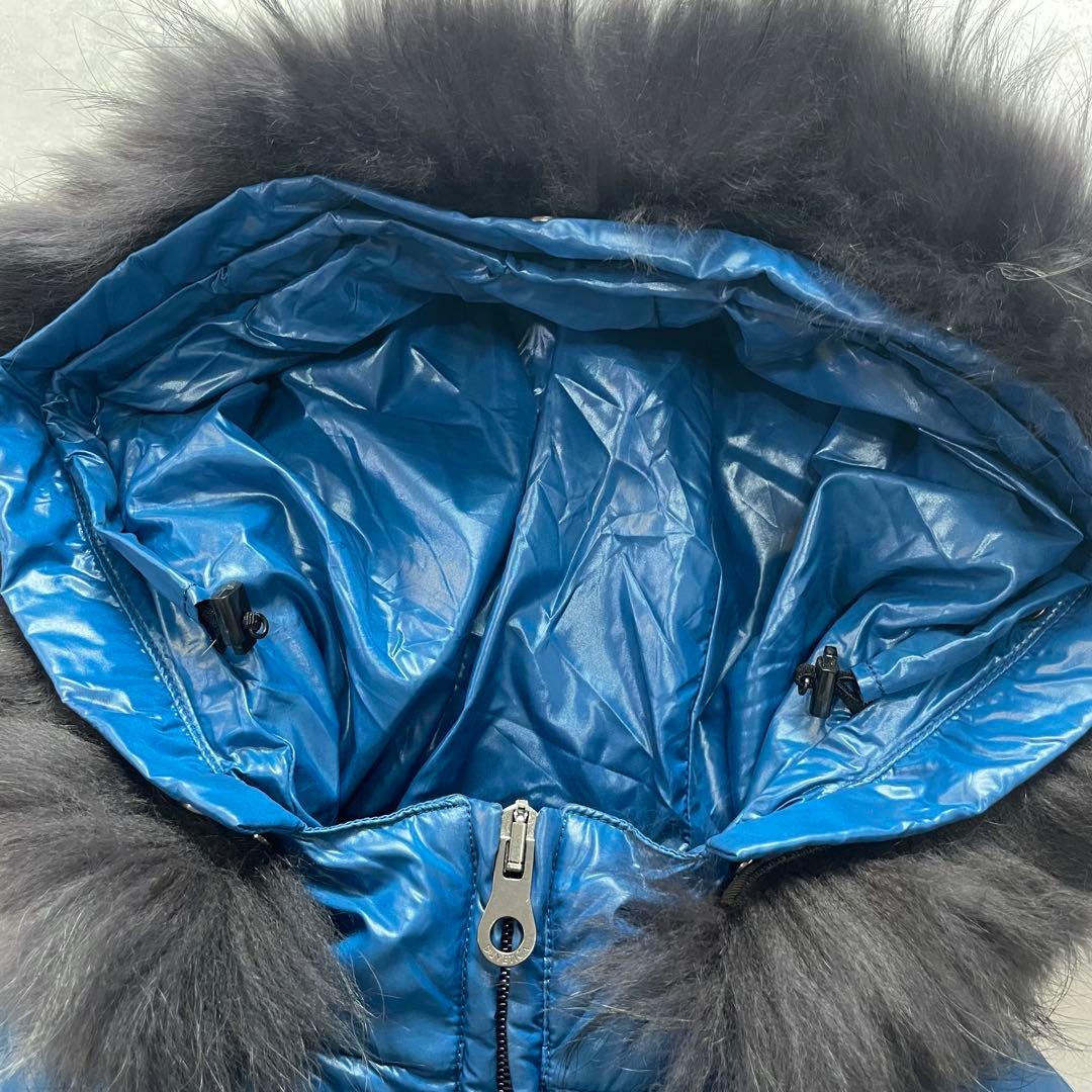 美シルエット✨デュベティカ ダウンベスト GOCCIA 青 ブルー 黒 38 M