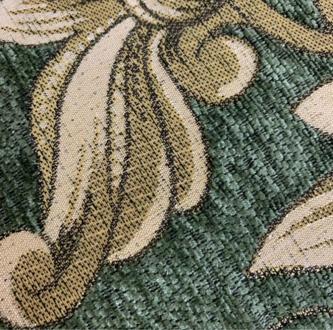 さくら様10/1入荷シェニールダイニングシートクッショングリーン 6枚セット