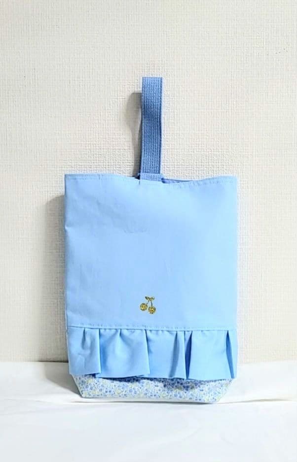 ま☆88.入園入学セット　女の子　水色フリル付き3点セット☆追加あり