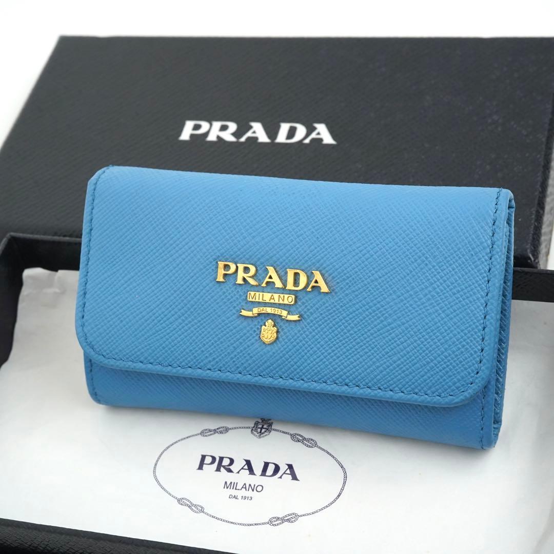✨未使用に近い・箱付き✨　PRADA キーケース　サフィアーノレザー　6連　刻印