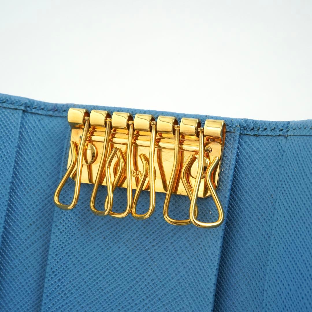 ✨未使用に近い・箱付き✨　PRADA キーケース　サフィアーノレザー　6連　刻印