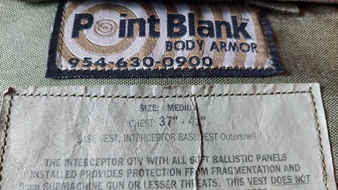 実物放出品　PointBlank製　OTVボディーアーマー(M)＋FLCベスト