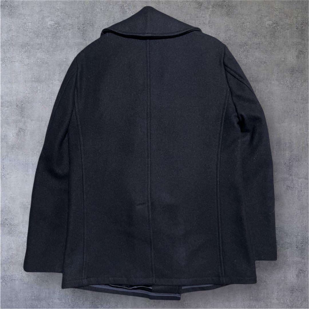 【美品】フィデリティ　Fidelity ウール　Pコート　ミリタリー　XL 黒