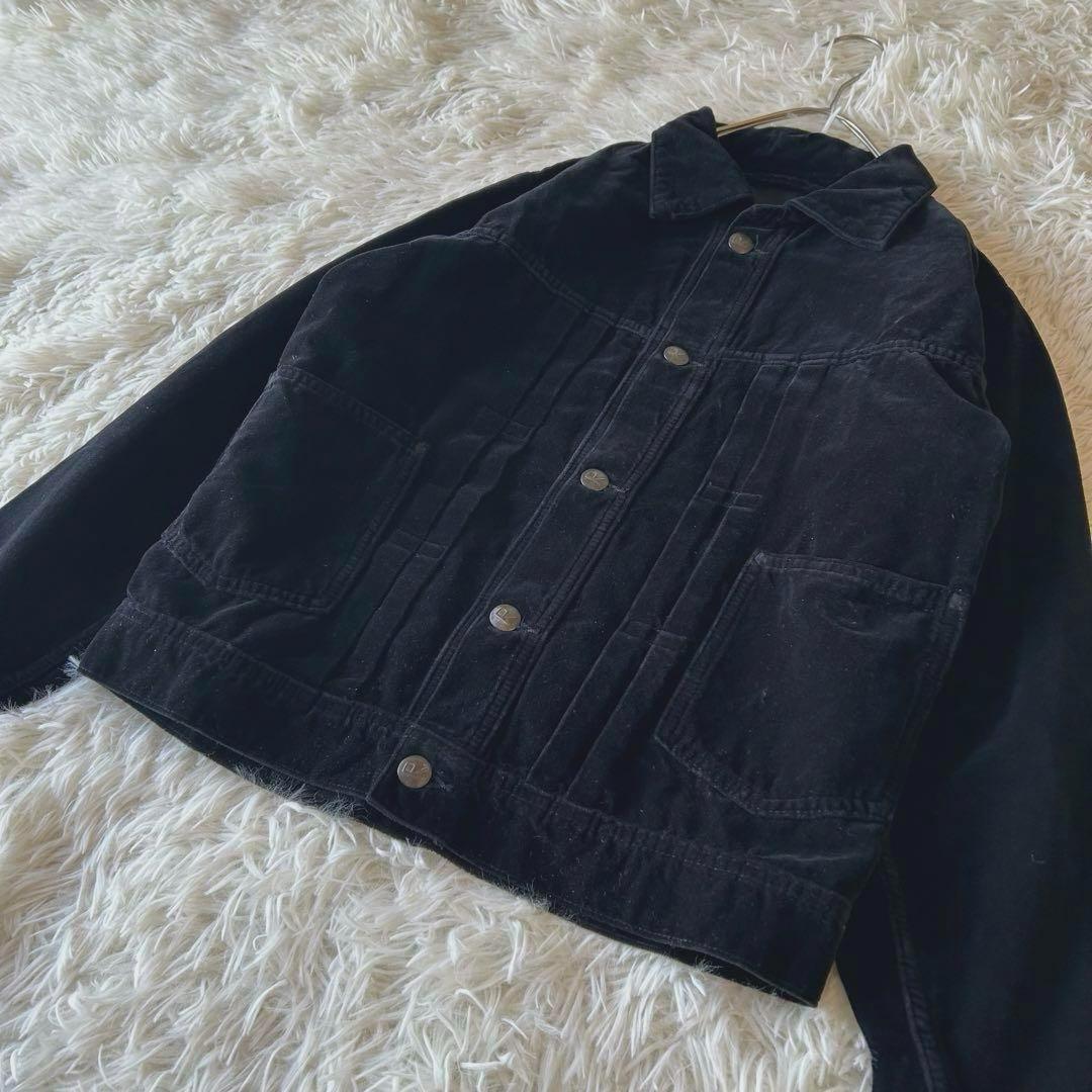現行モデル　45R ベロア生地　908オール カバーオールジャケットGジャン　黒