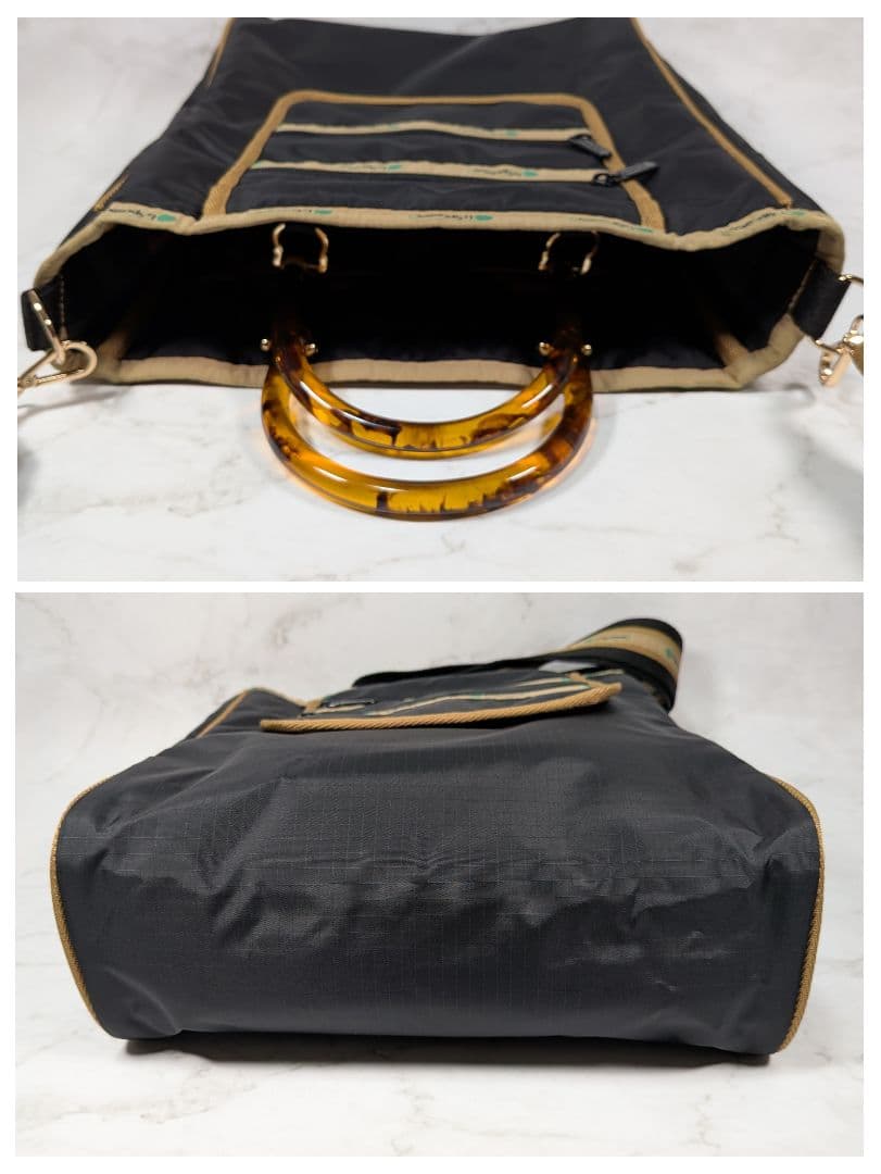 レスポートサック アトリエ2WAYトートバッグ べっ甲 ブラック