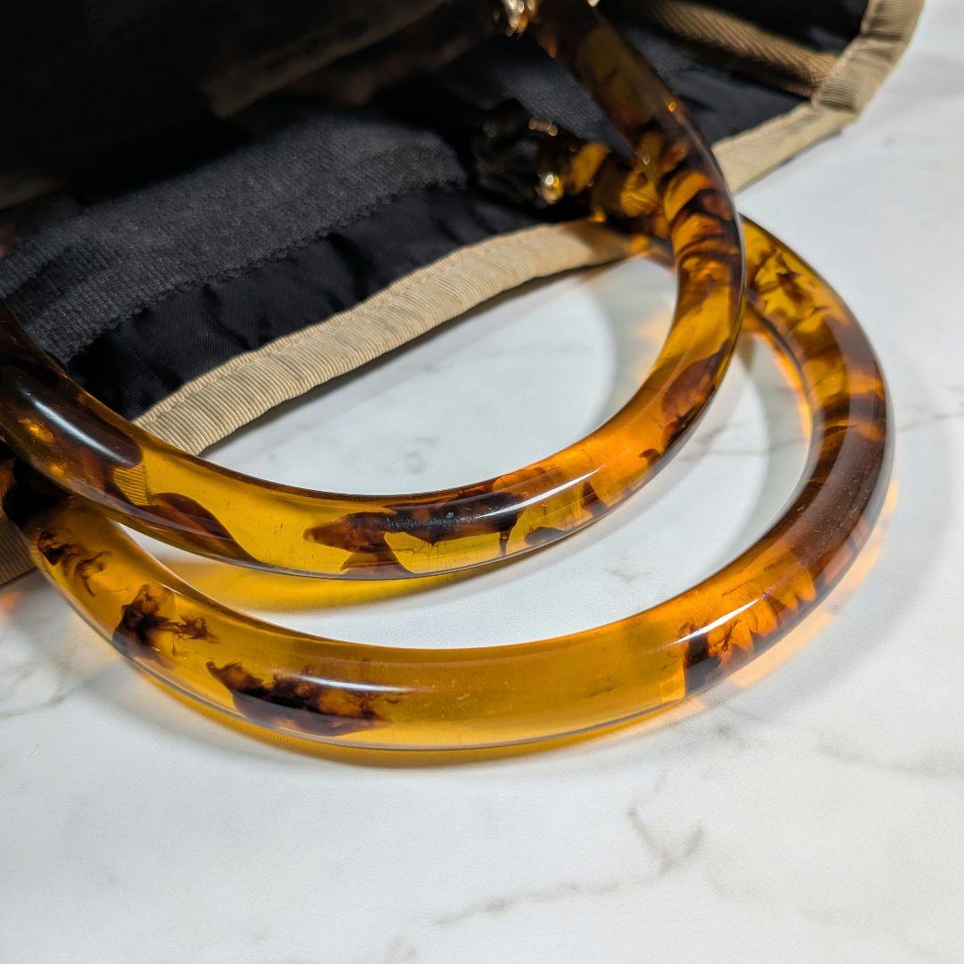 レスポートサック アトリエ2WAYトートバッグ べっ甲 ブラック