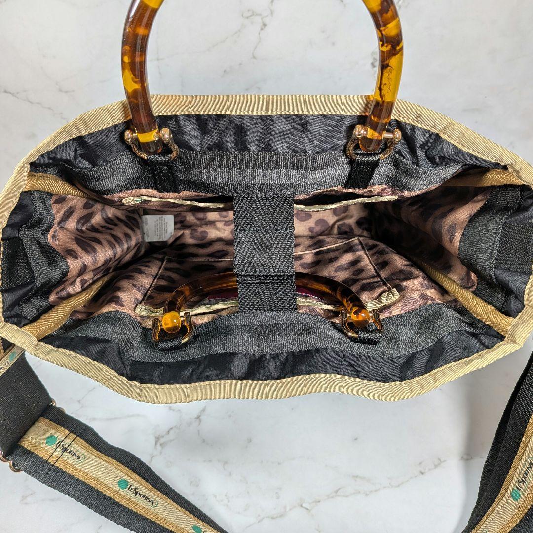 レスポートサック アトリエ2WAYトートバッグ べっ甲 ブラック