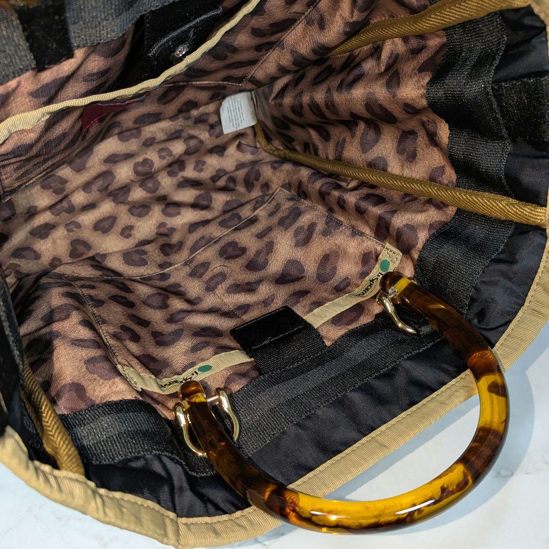 レスポートサック アトリエ2WAYトートバッグ べっ甲 ブラック