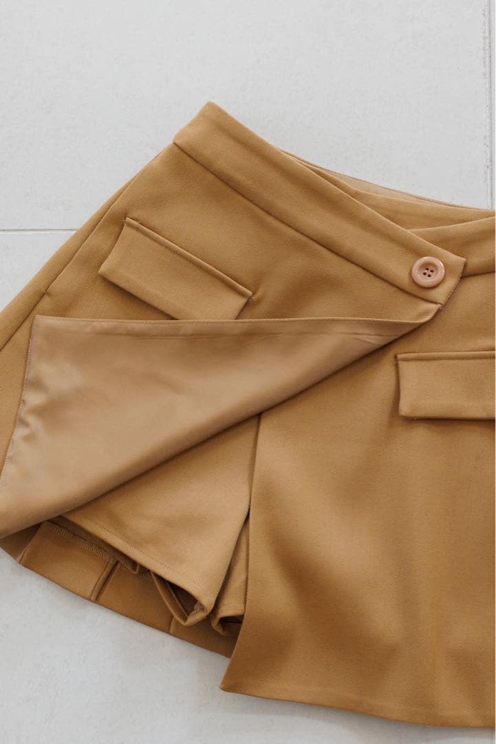 【新品】Bluelea Wrap culotte skirt 36 beige