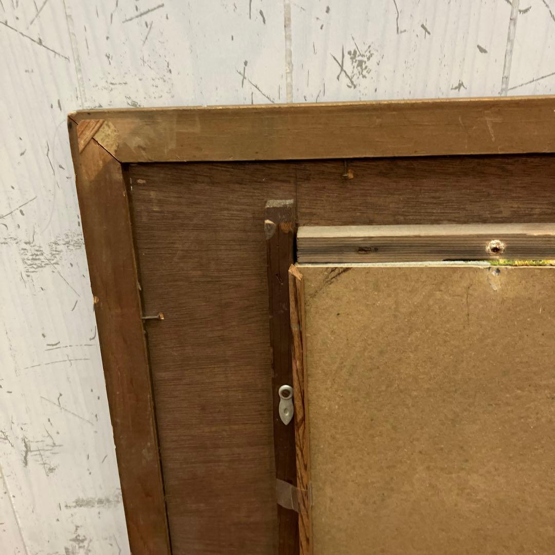 北欧レトロ 白鳥と湖 刺繍画 風景画 絵画 額縁 額装 アート 美術 芸術 飾り