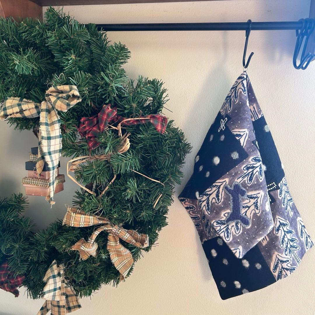 雪のある風景を楽しむバスケットカバー＊ミナペルホネンハギレ＊フリーカバー