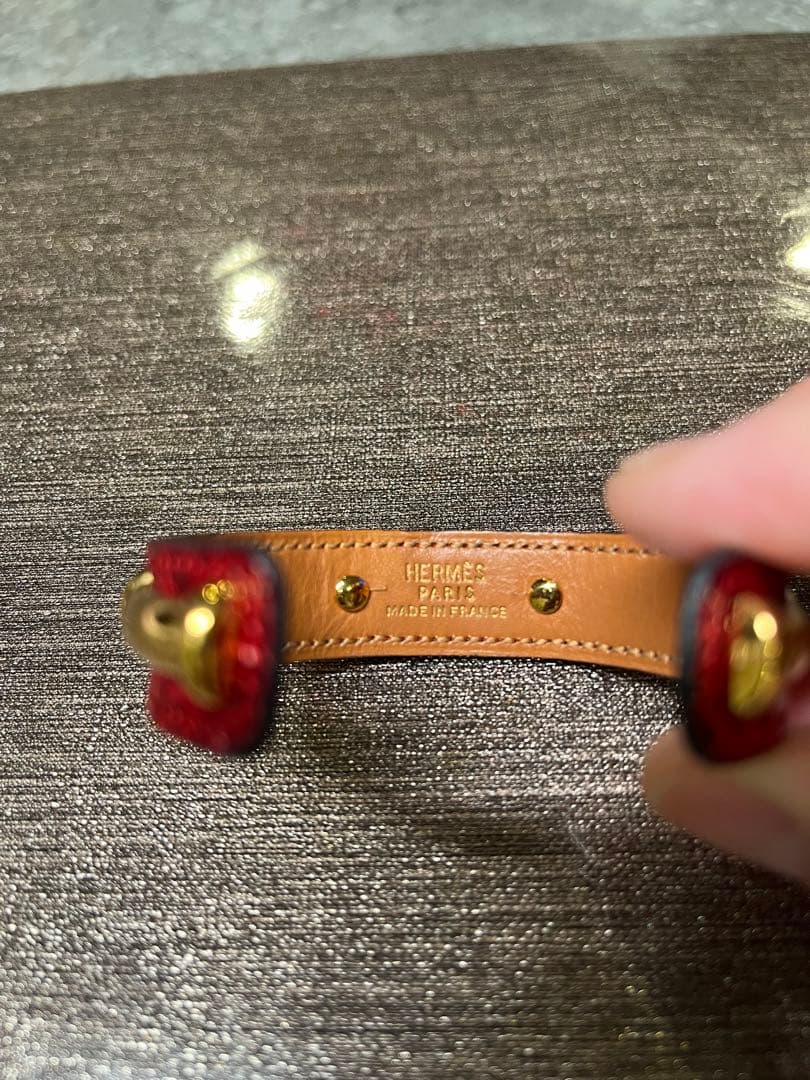 HERMES バングル レザー