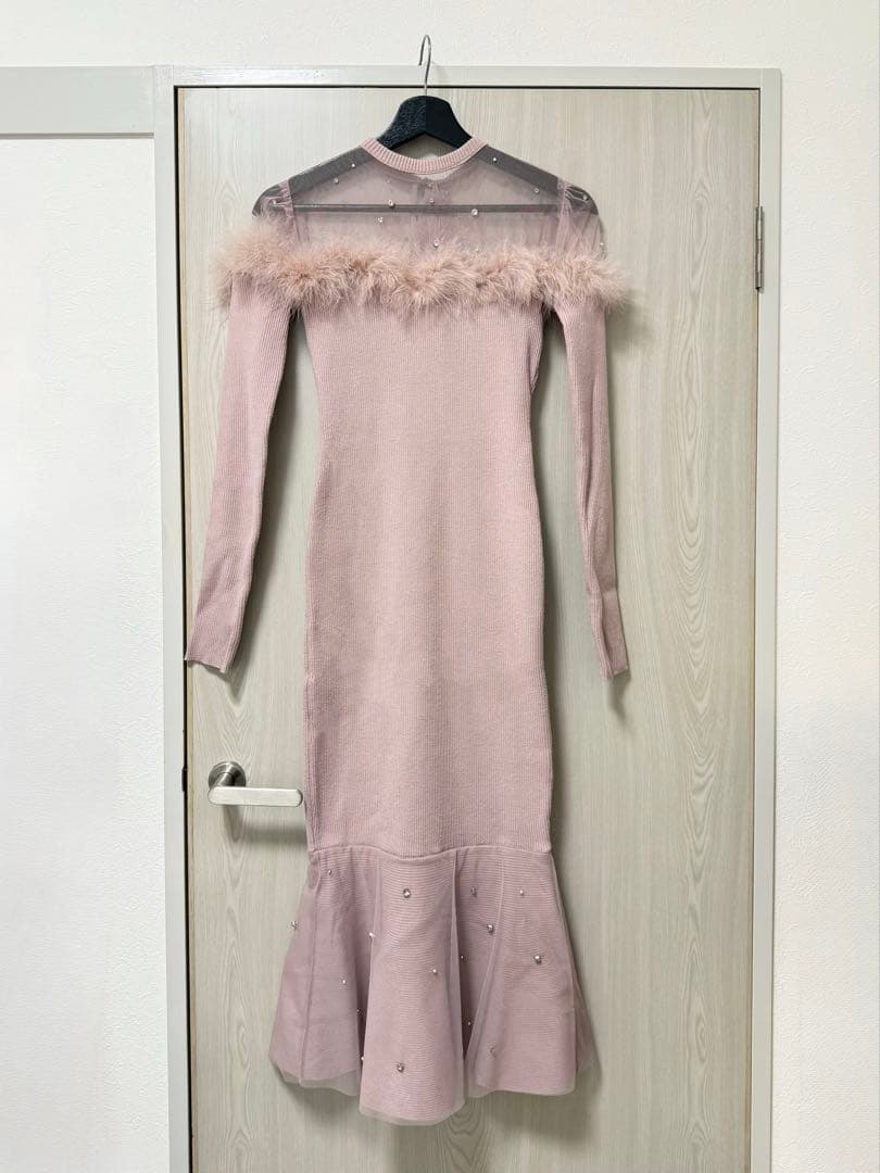 mmeeme エムミーエメ　ビジューマーメイドロングワンピース