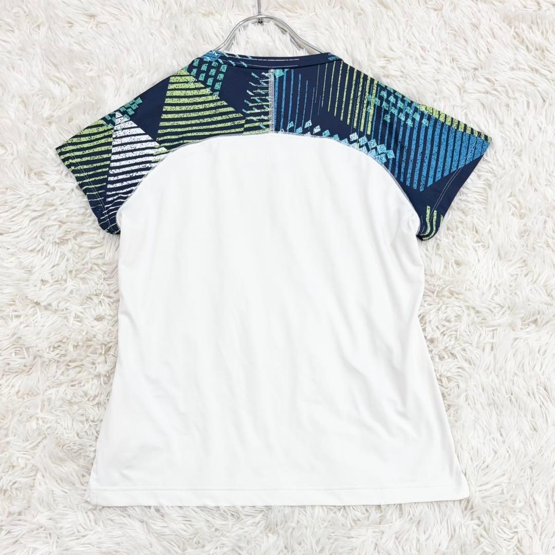 美品 Admiral テニスウェア トップス＆スカートセット 幾何学模様 L