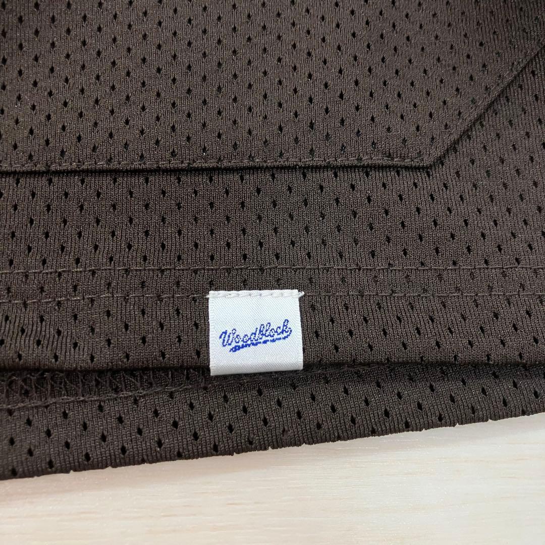 WOODBLOCK フットボール 長袖シャツ メッシュ素材 茶色 XL