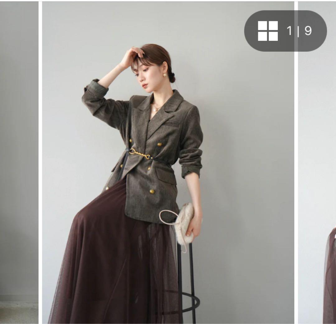 lumier リュミエ　ベロアダブルジャケット