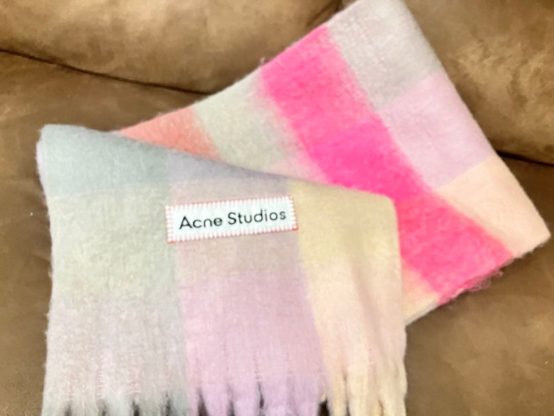 Acne Studios モヘアチェックスカーフマフラー