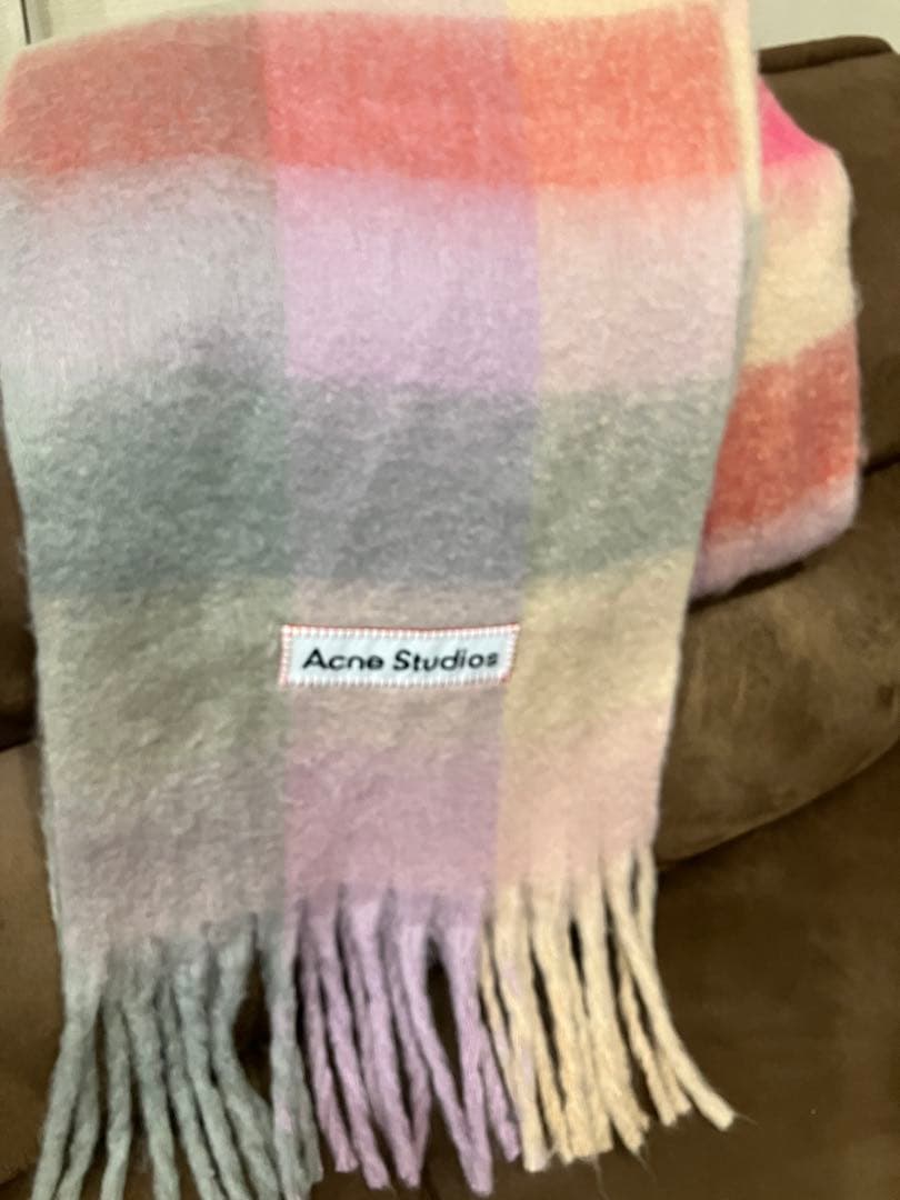 Acne Studios モヘアチェックスカーフマフラー