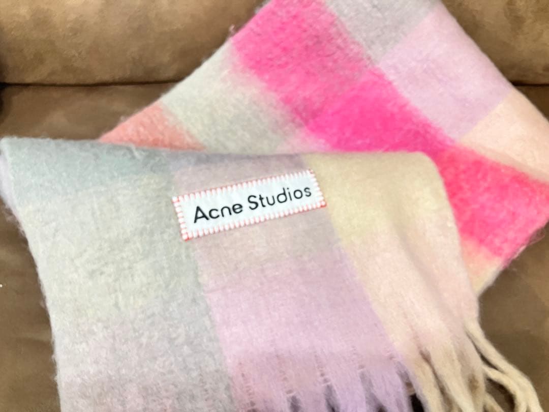 Acne Studios モヘアチェックスカーフマフラー