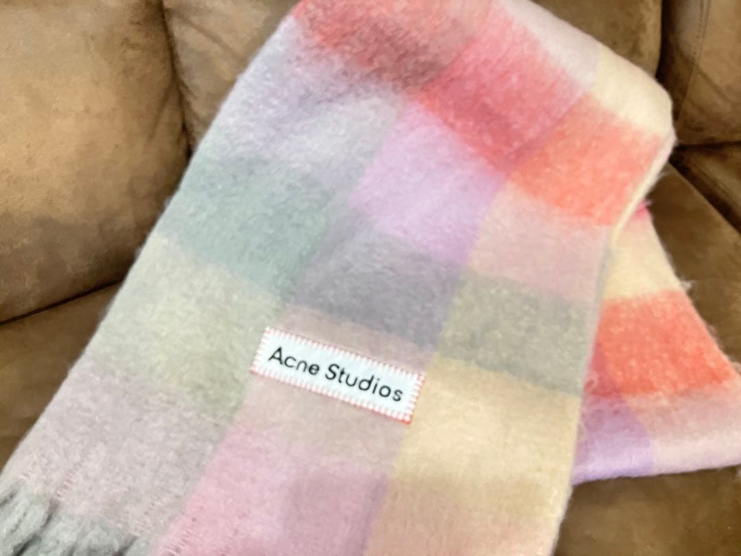 Acne Studios モヘアチェックスカーフマフラー
