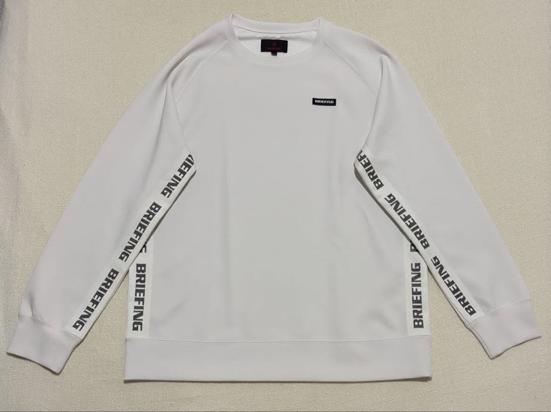 ブリーフィングゴルフMENS SIDE LOGO LINE CREW NECK