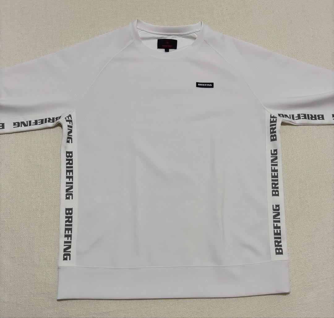 ブリーフィングゴルフMENS SIDE LOGO LINE CREW NECK