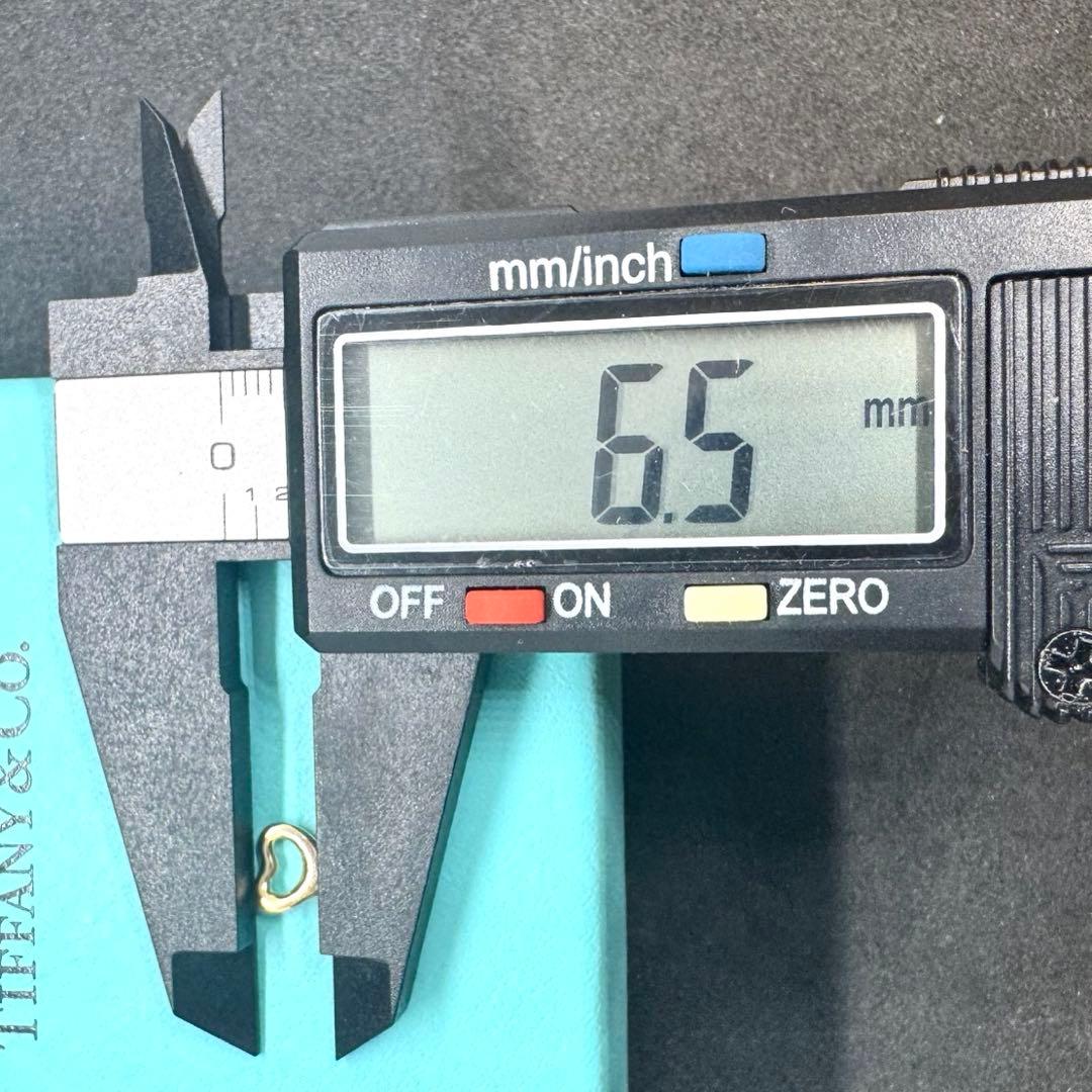 ティファニー オープンハート ペンダントトップ K18YG 750 約7mm