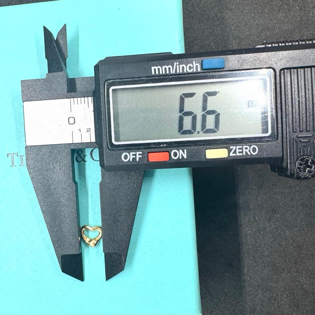 ティファニー オープンハート ペンダントトップ K18YG 750 約7mm