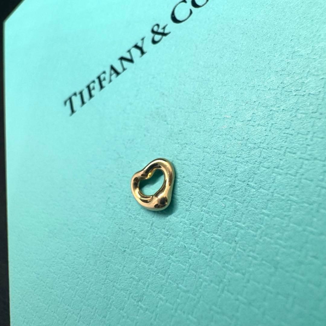 ティファニー オープンハート ペンダントトップ K18YG 750 約7mm