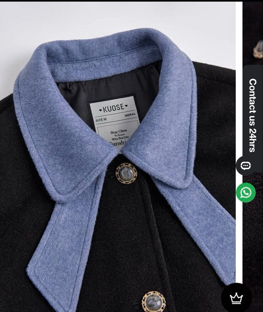 kuoseリボンカラーコート