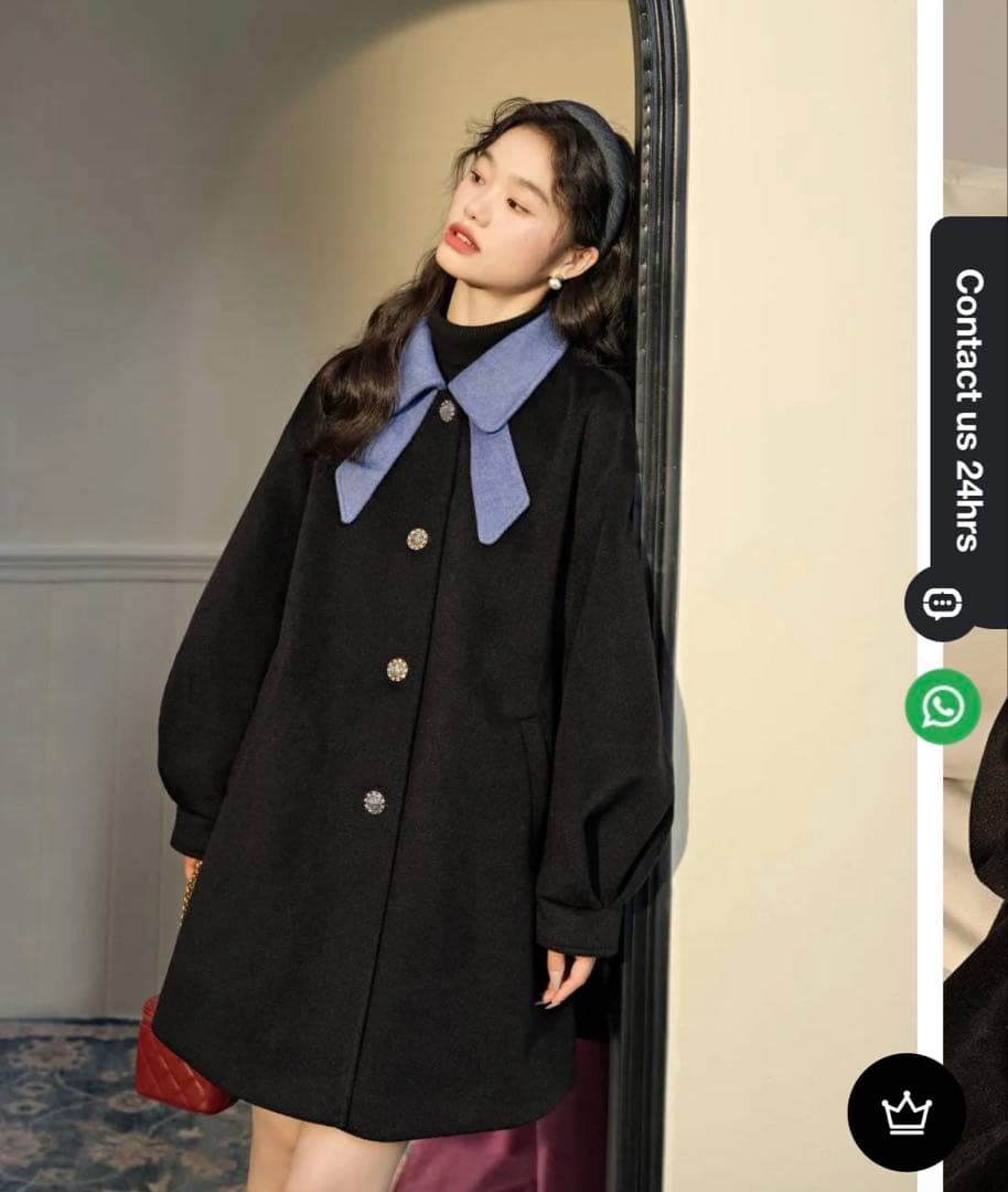 kuoseリボンカラーコート