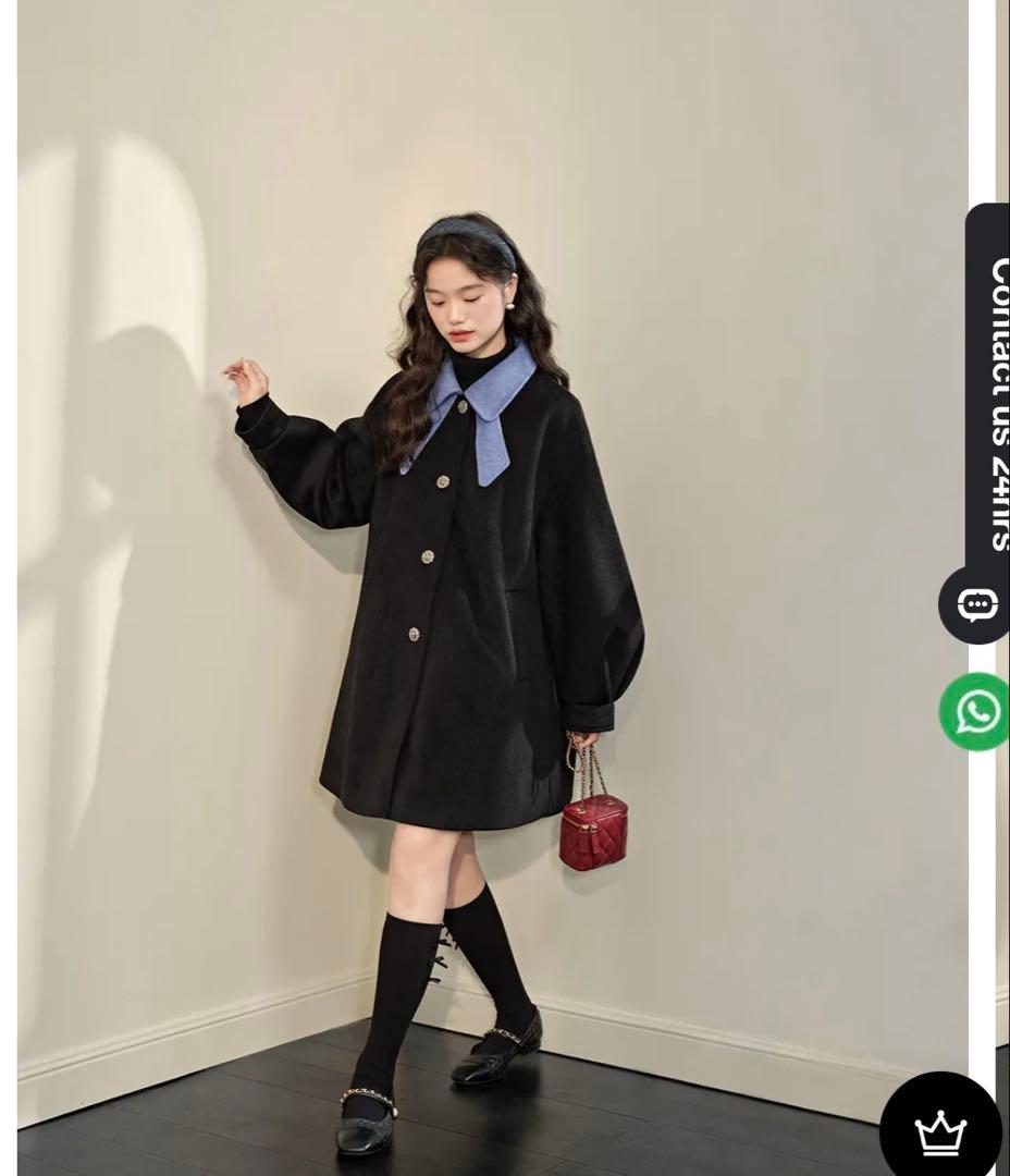 kuoseリボンカラーコート