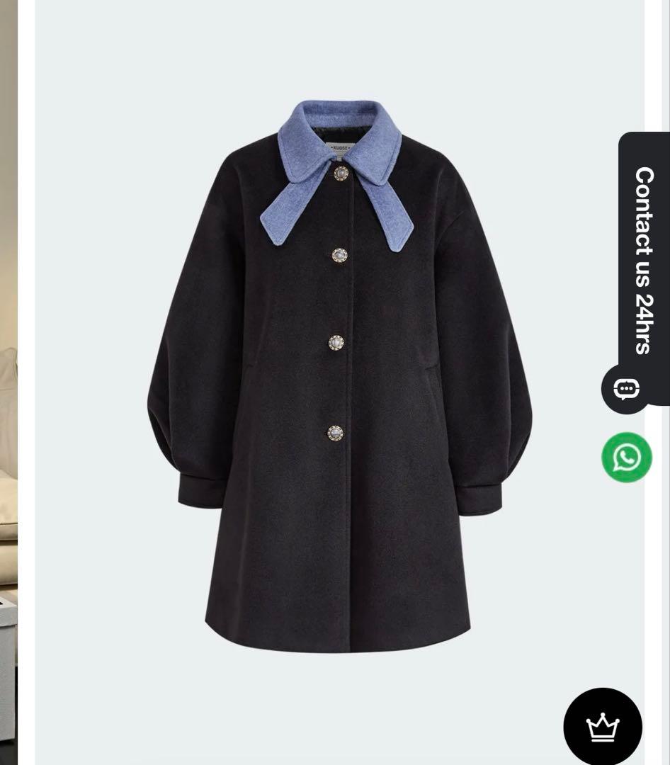 kuoseリボンカラーコート