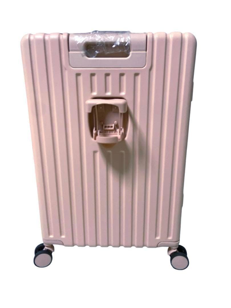 【新品・タグ付き】スーツケース Mサイズ　キャリーケース　USBポート　ピンク