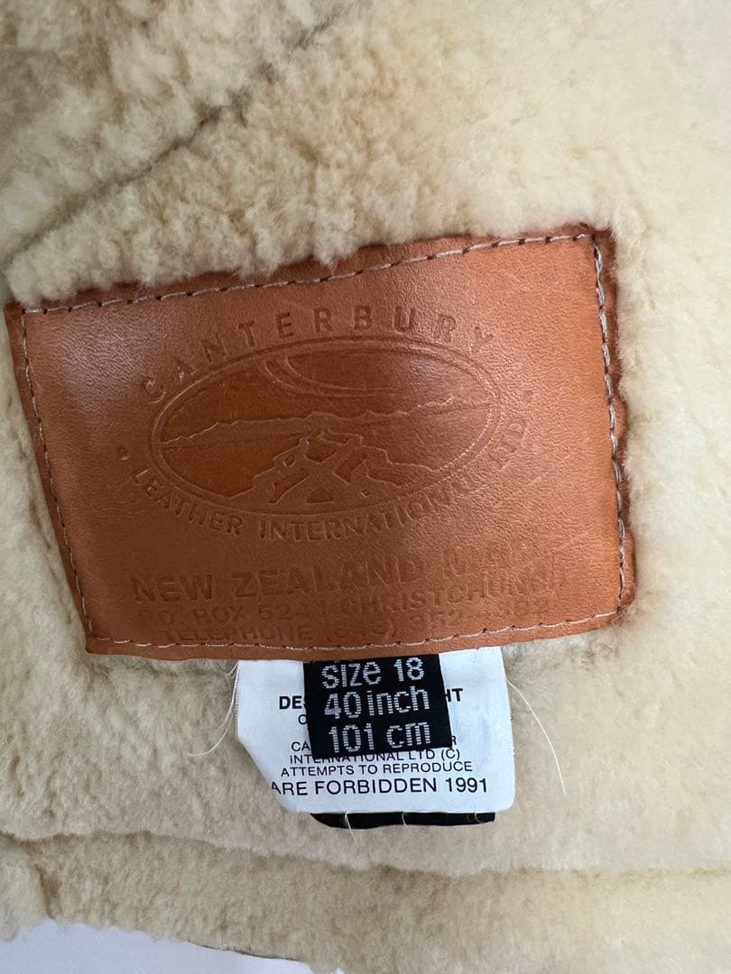 ニュージーランド製 カンタベリー 羊革 ダブルフェイス リアル ムートンコート