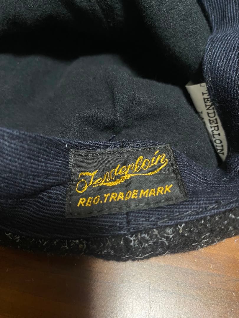 TENDERLOIN テンダーロイン ウール キャスケット ブラック ごま塩 L