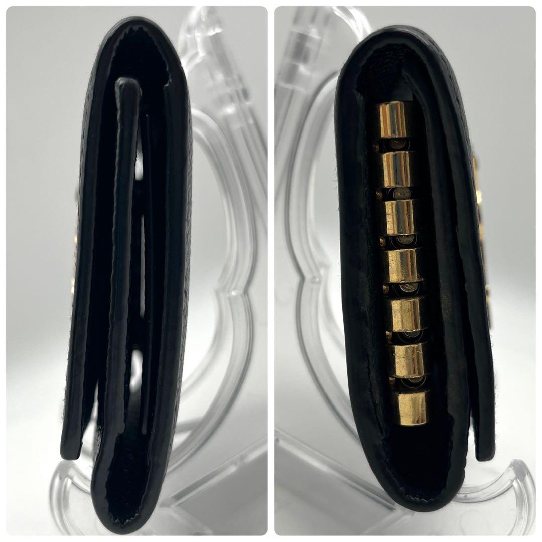 極美品 イヴサンローラン キーケース　6連　レザー　YSL カサンドラ 黒