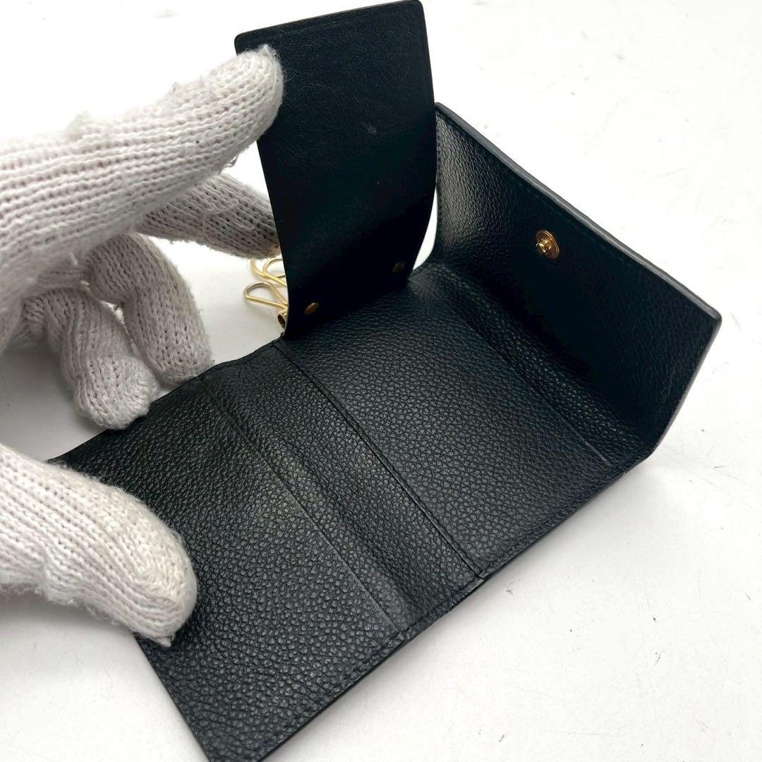 極美品 イヴサンローラン キーケース　6連　レザー　YSL カサンドラ 黒