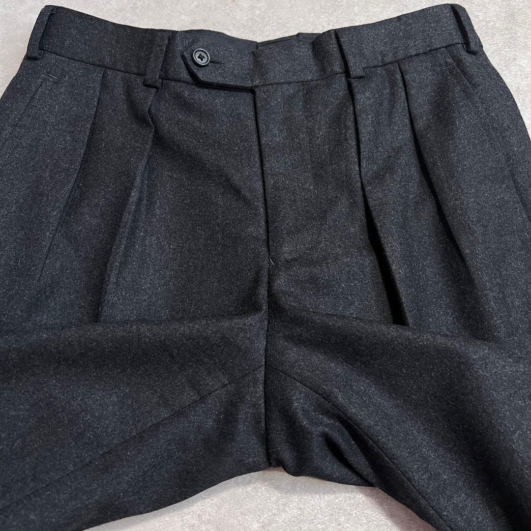 ブルックスブラザーズ カノニコウールフランネルスラックスパンツ チャコールW30