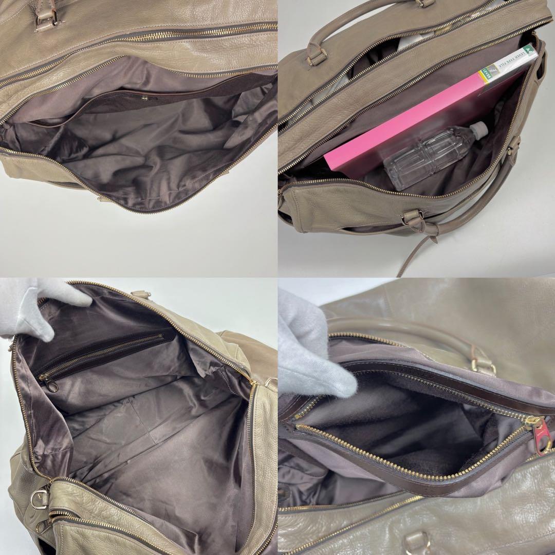 aniary アニアリ ボストンバッグ レザー 大容量 タグ チャーム