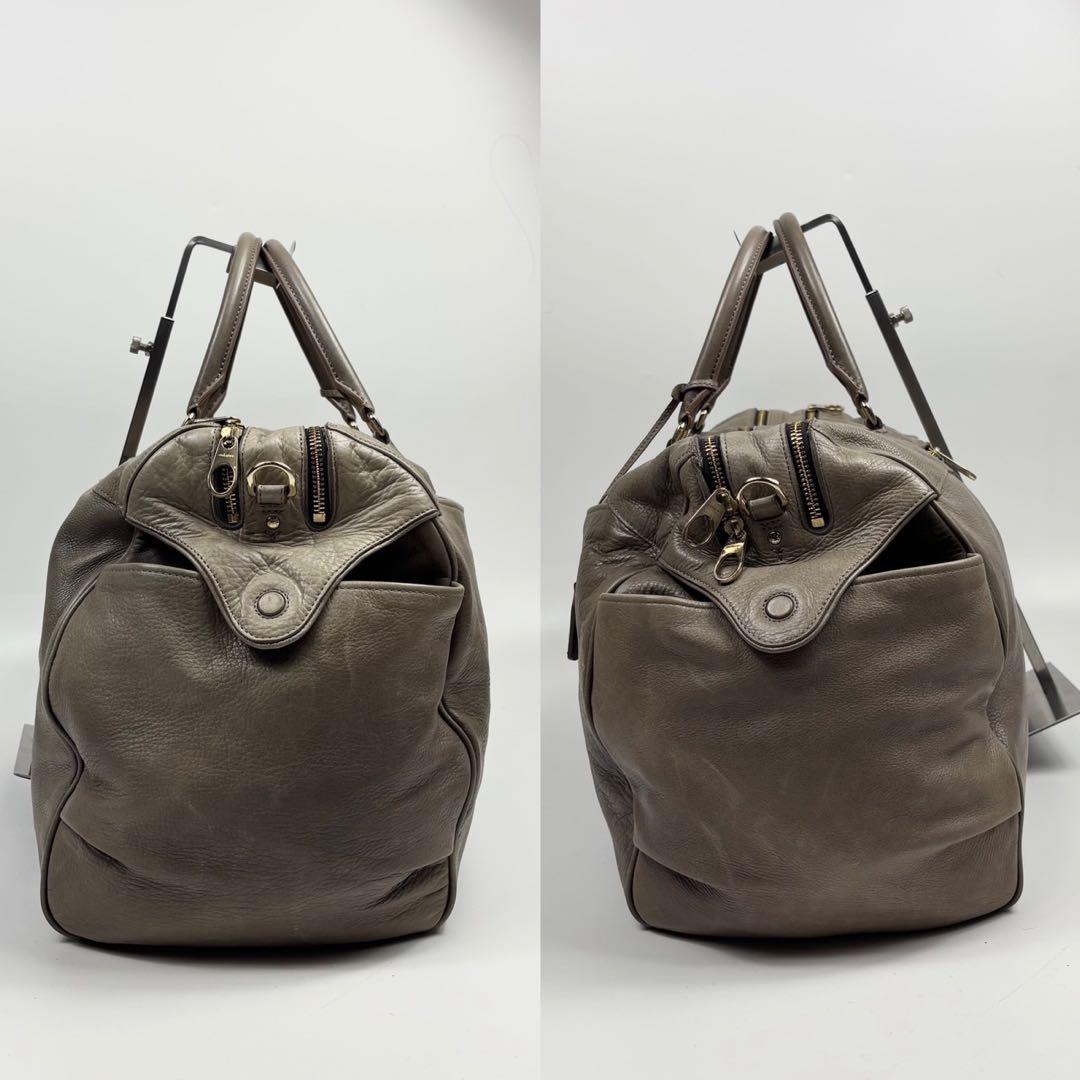 aniary アニアリ ボストンバッグ レザー 大容量 タグ チャーム