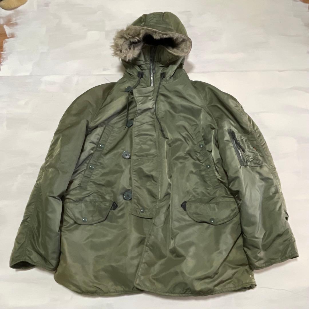 90s USA製　旧タグ　ALPHA N-3B フライトジャケット　IDEAL