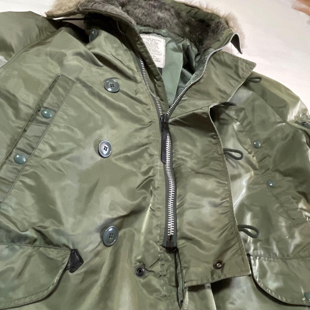 90s USA製　旧タグ　ALPHA N-3B フライトジャケット　IDEAL