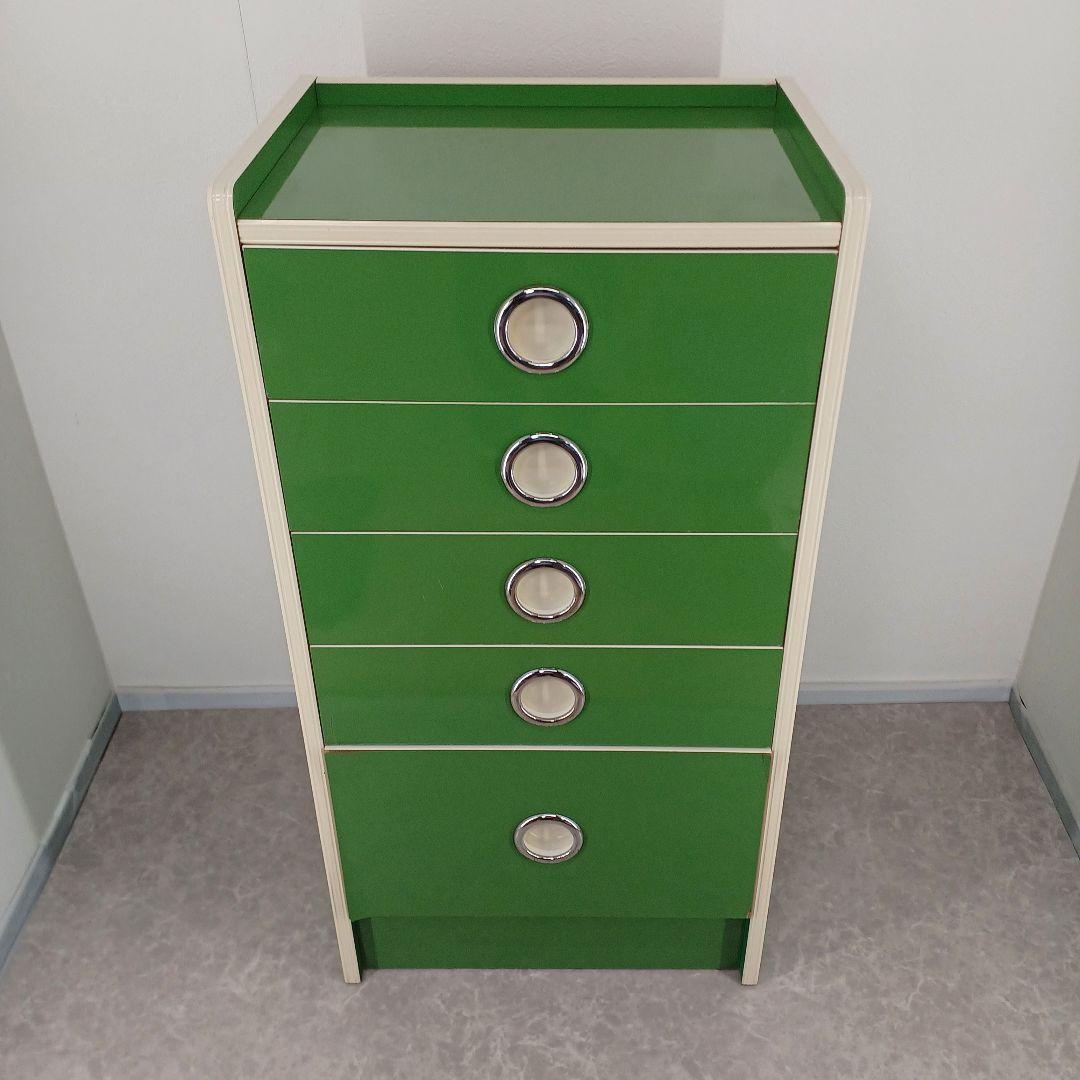 送料込み☆昭和レトロポップ【5段チェスト 】高さ 約87cm