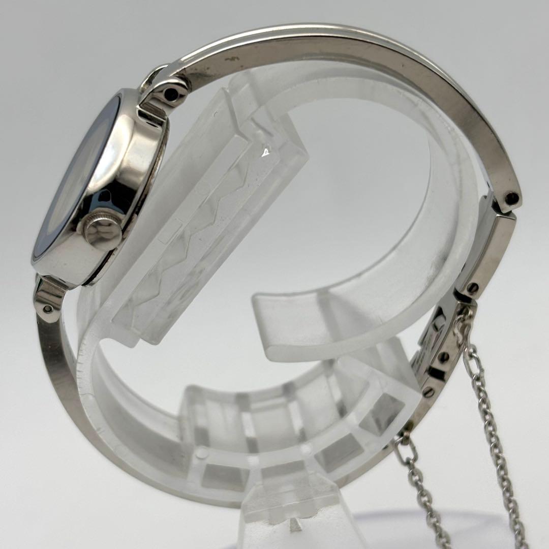 稼働品✨SEIKO セイコー ブルー 菱形 バングル 腕時計 レディース ブレス