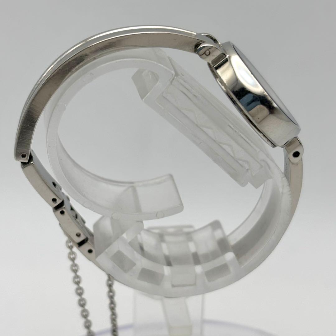 稼働品✨SEIKO セイコー ブルー 菱形 バングル 腕時計 レディース ブレス