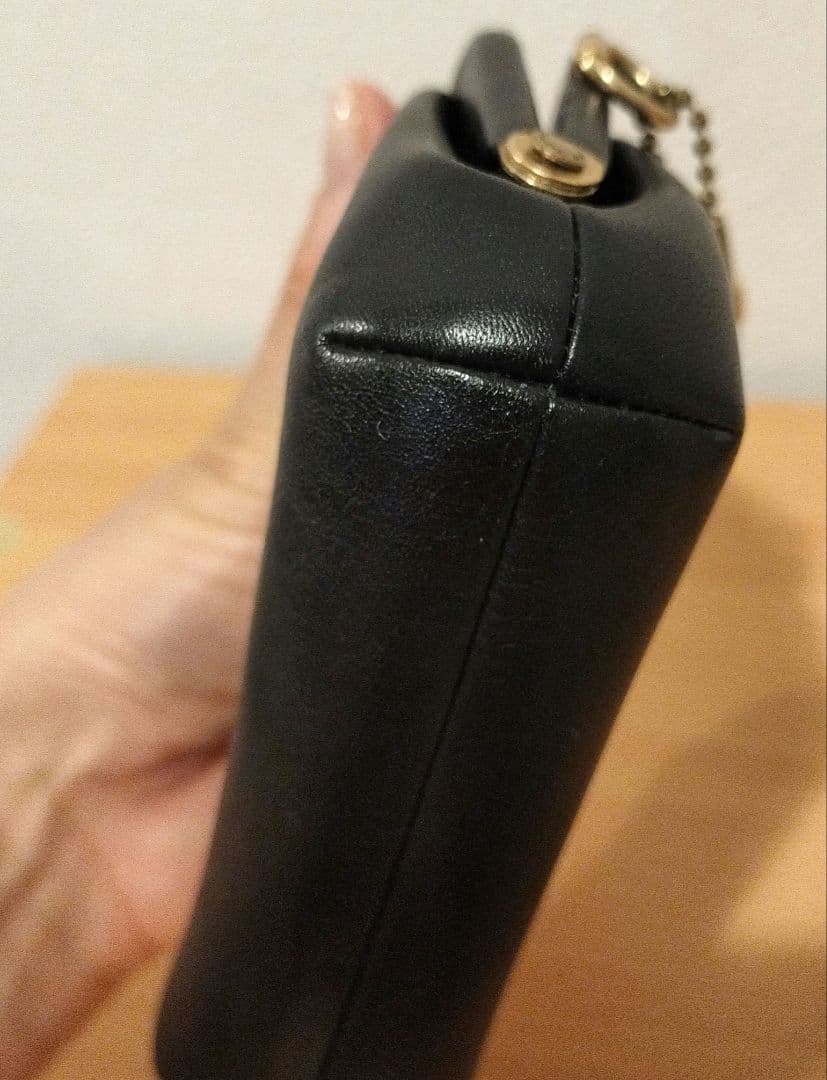 COACH コーチ キスロック がま口 ケース 財布 ブラック