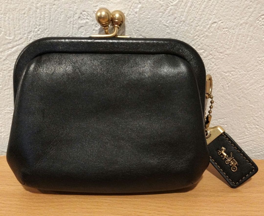 COACH コーチ キスロック がま口 ケース 財布 ブラック